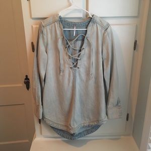 Free People Jean Mini Dress